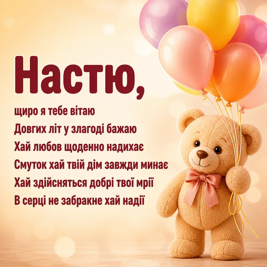 з днем народження анастасія