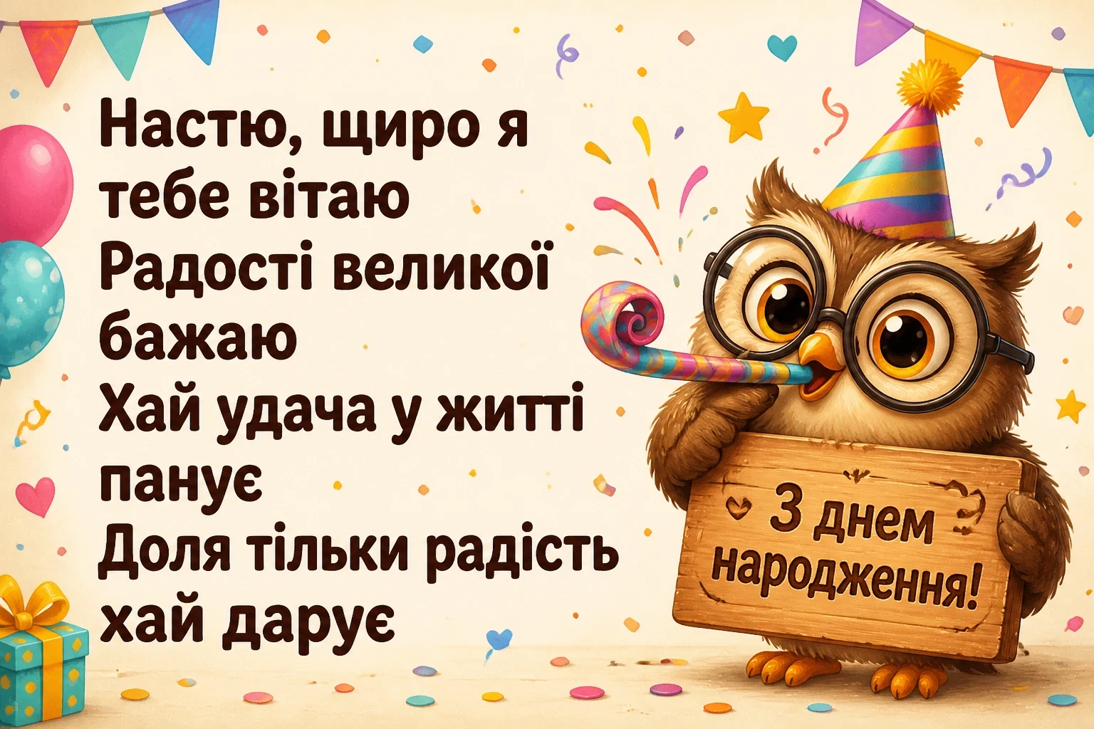 з днем народження анастасія
