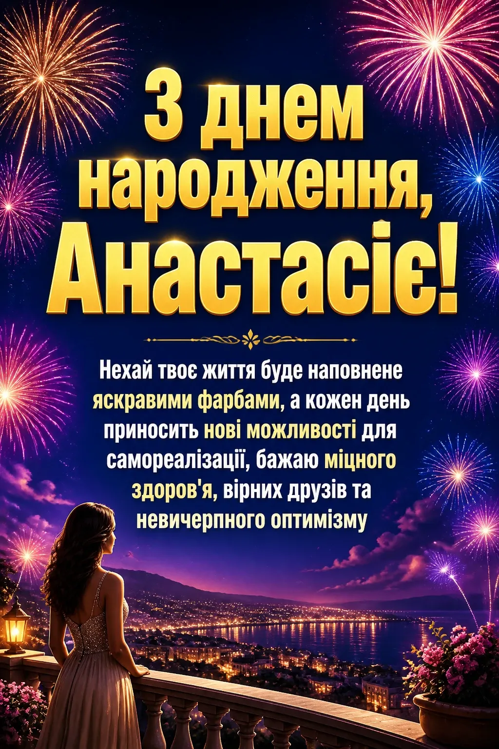 з днем народження анастасія