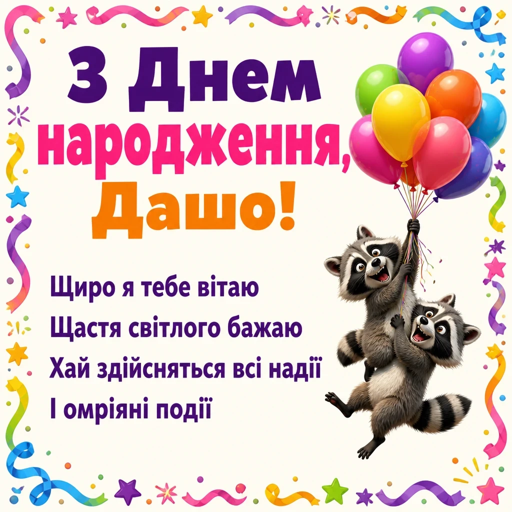 з днем народження даша