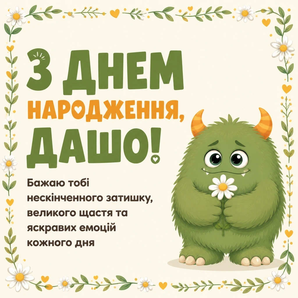 з днем народження даша