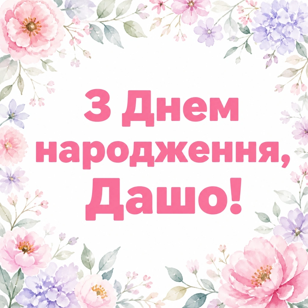 з днем народження даша