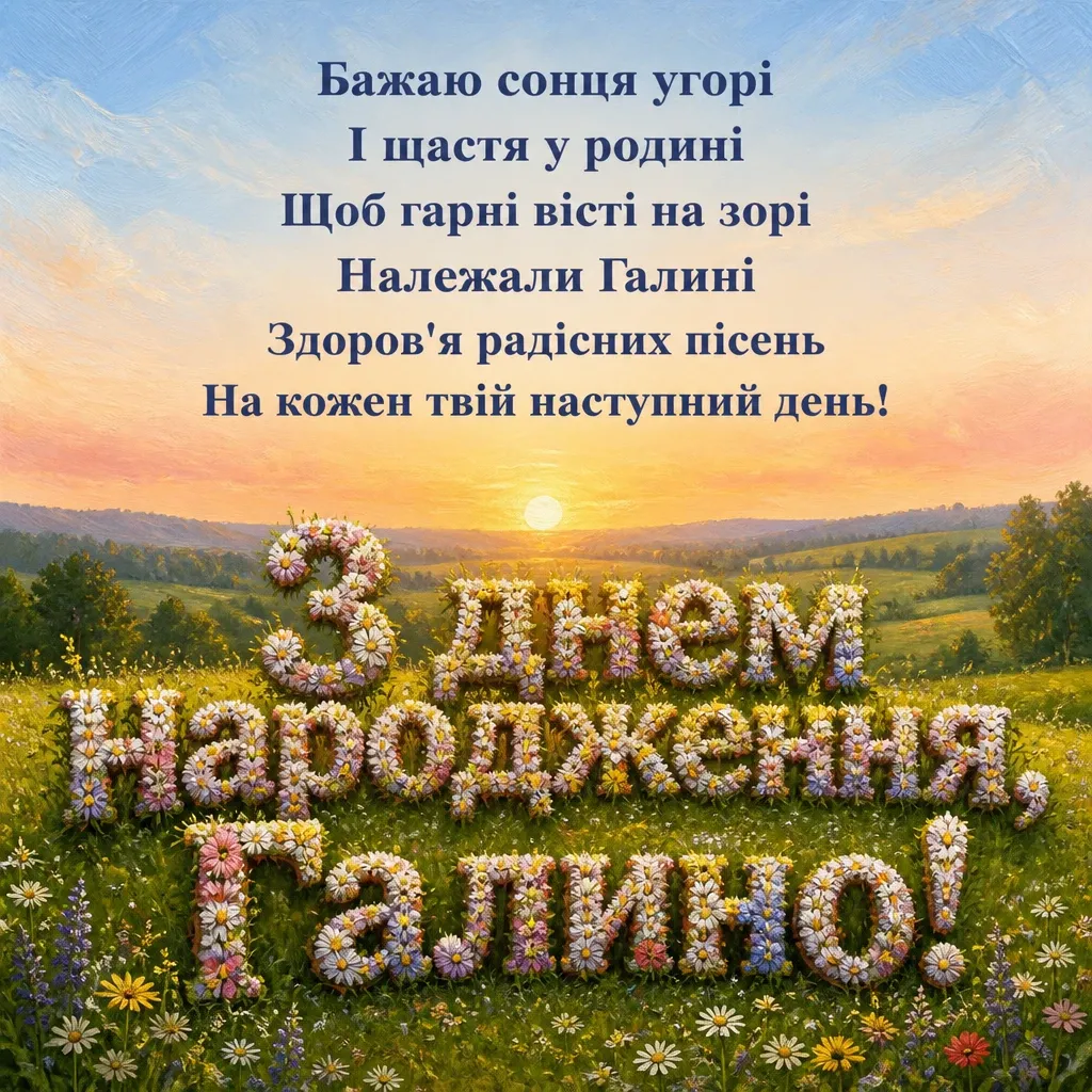з днем народження галина