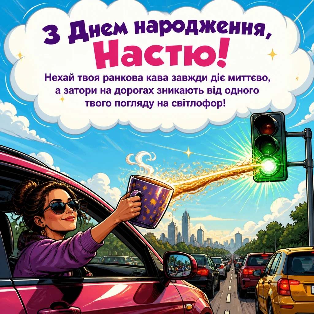 настя з днем народження