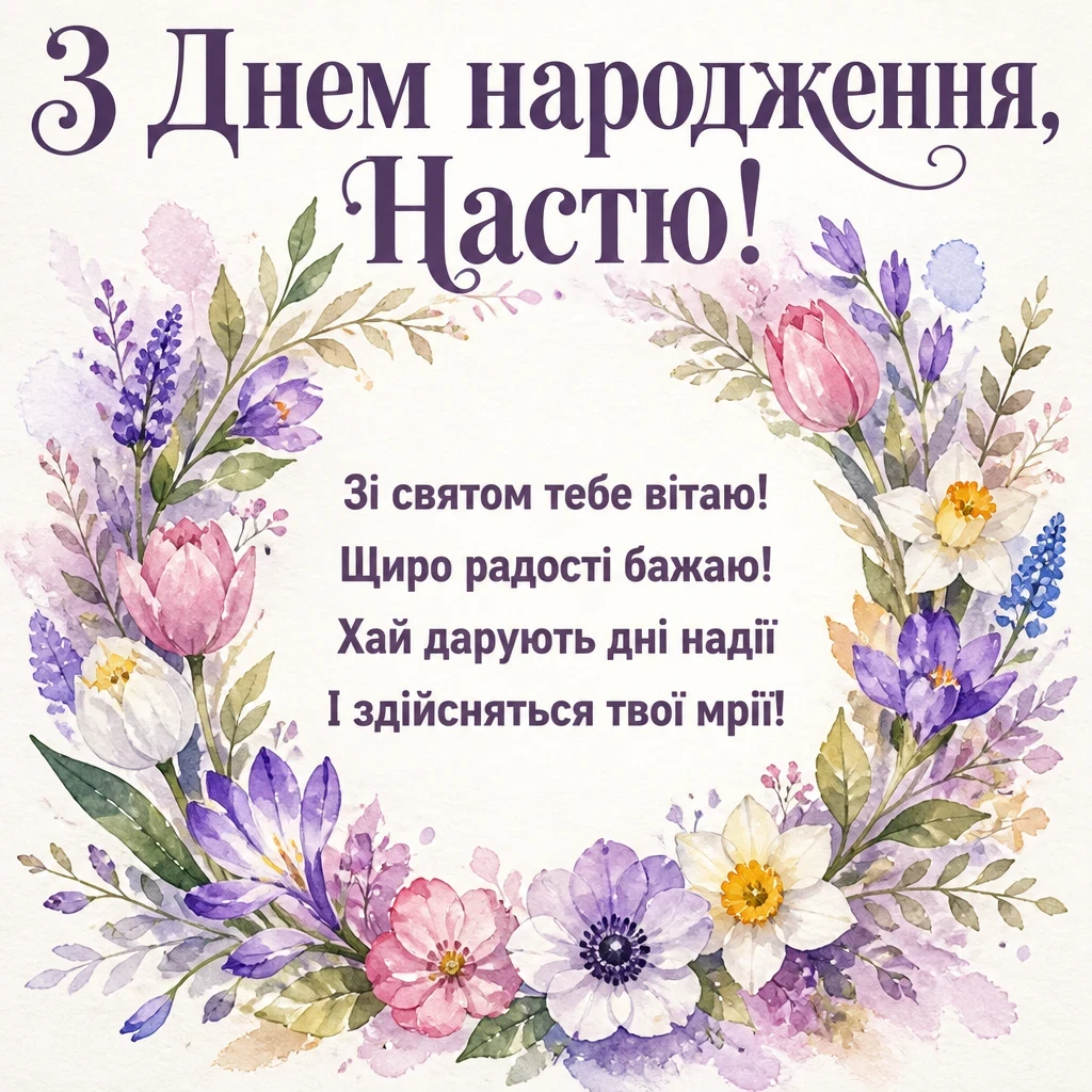 настя з днем народження