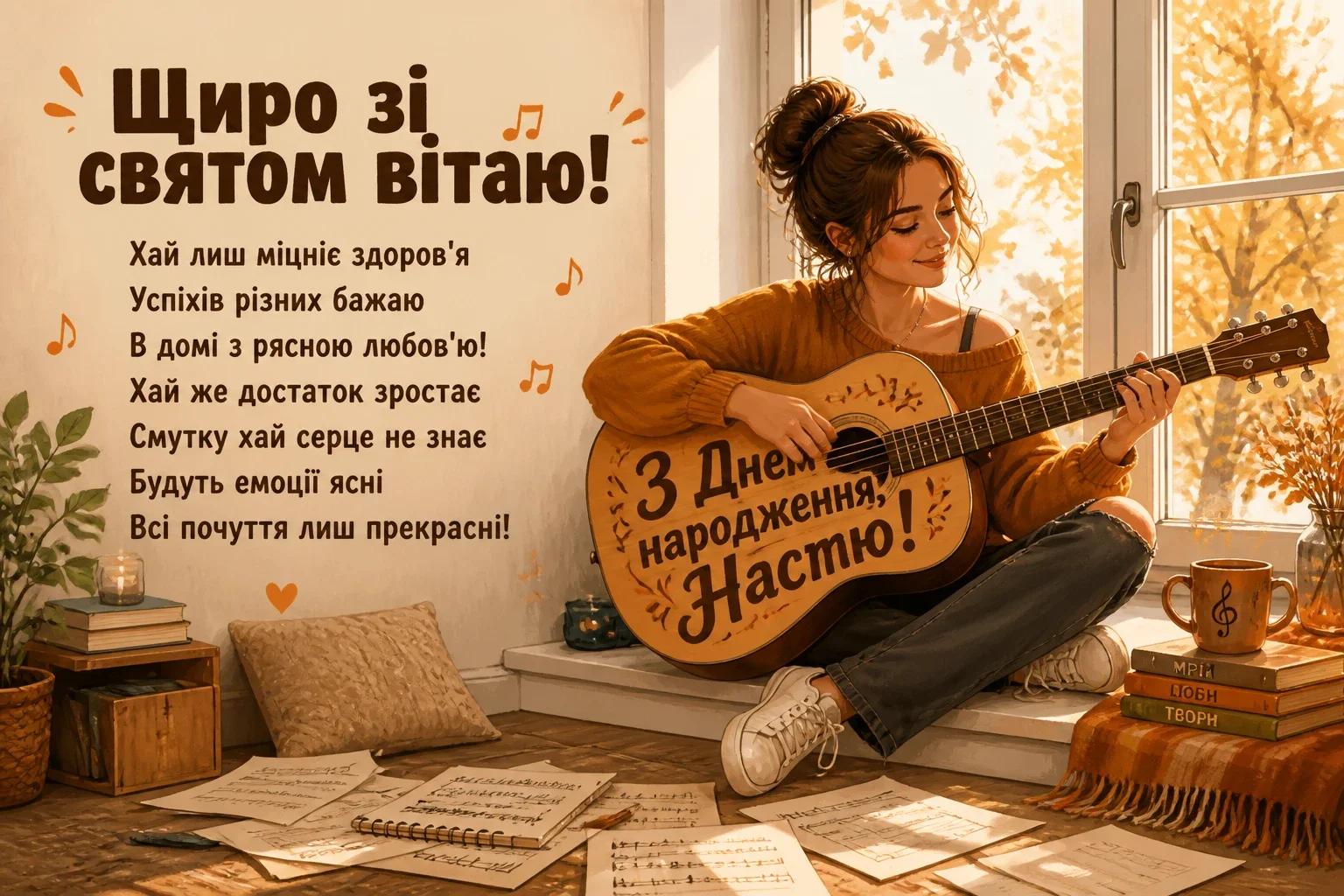 настя з днем народження