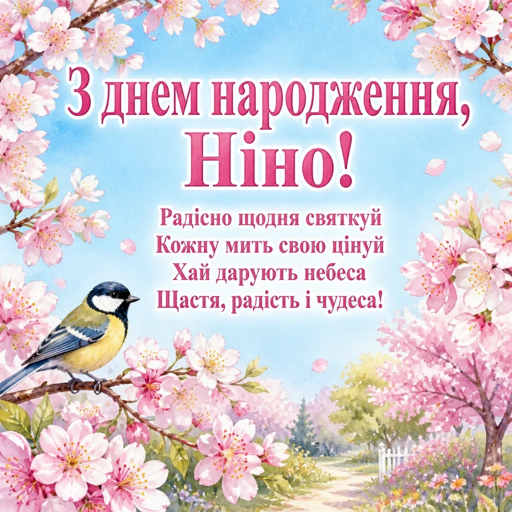 з днем народження ніна