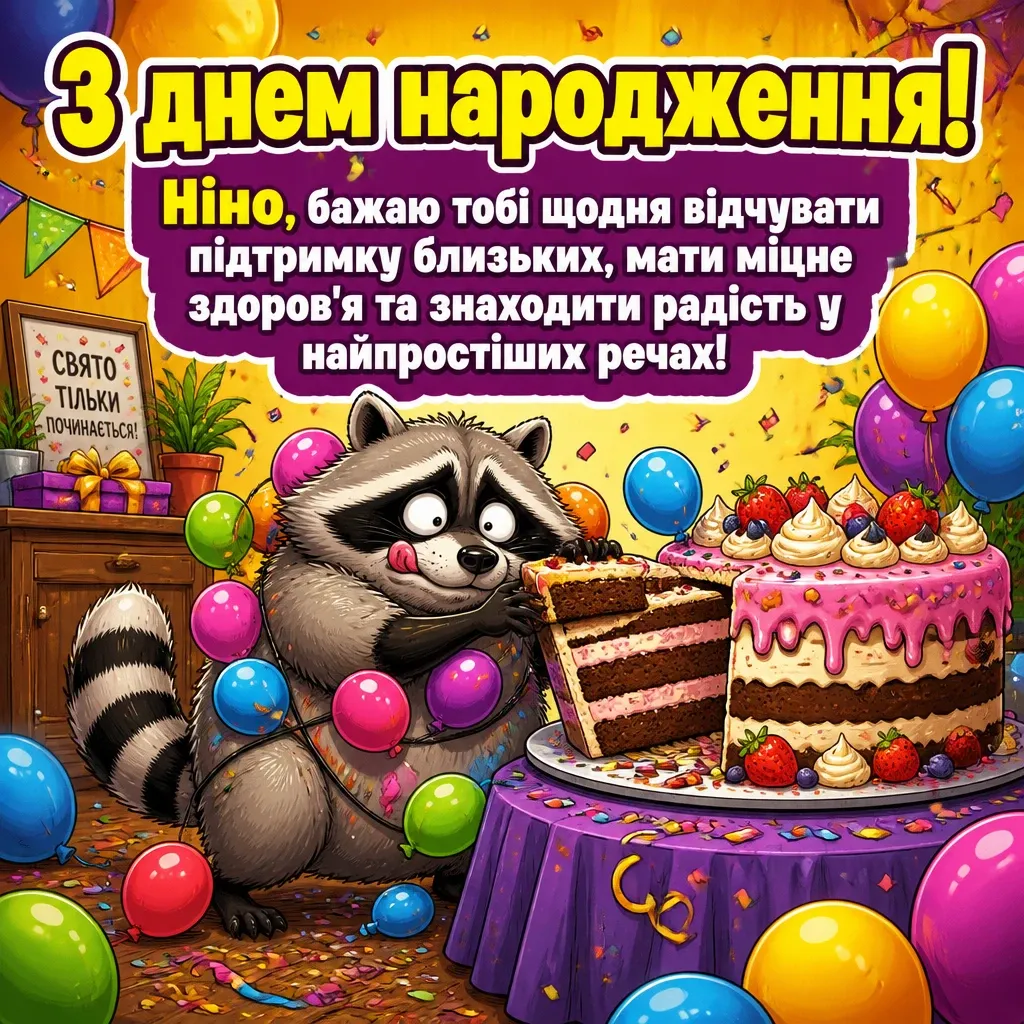 з днем народження ніна