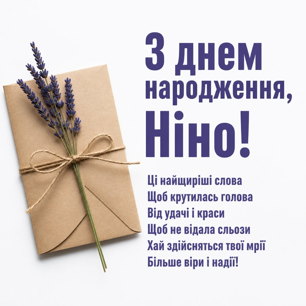 з днем народження ніна