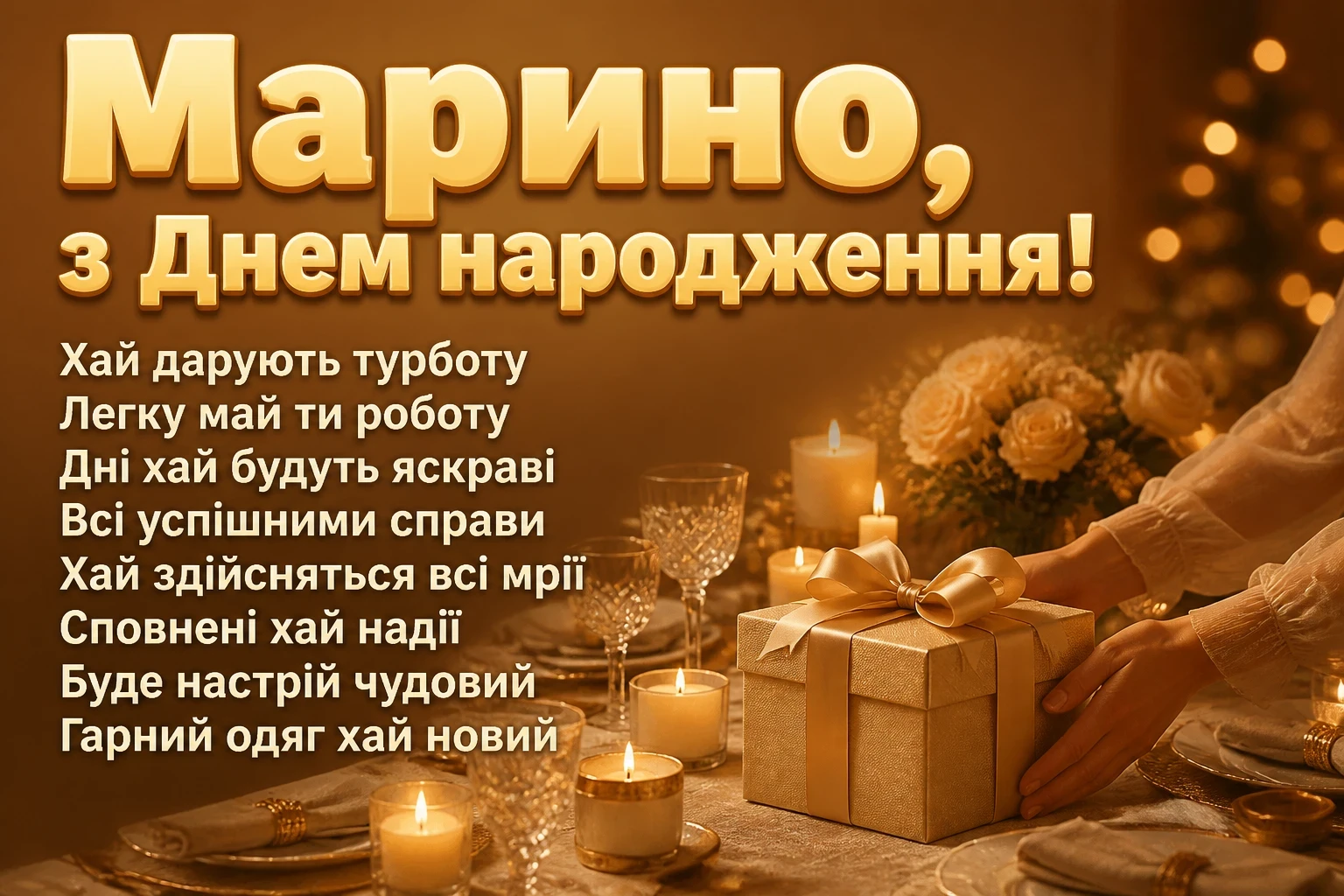 марина з днем народження