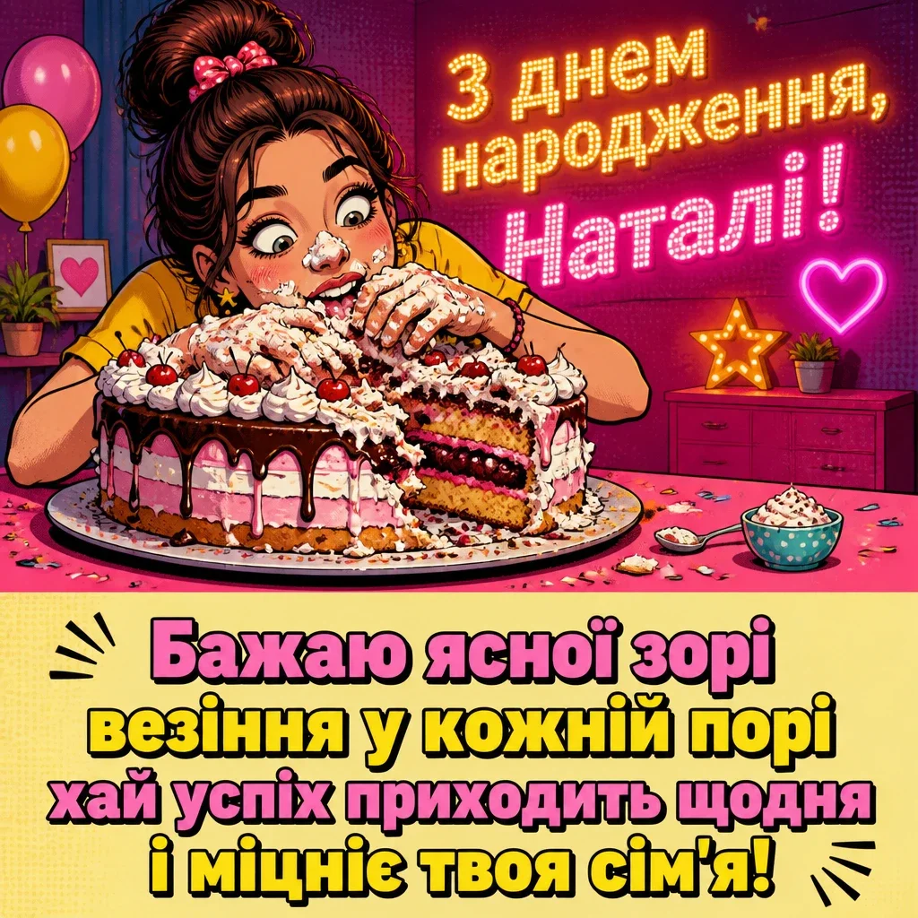 з днем народження наталі
