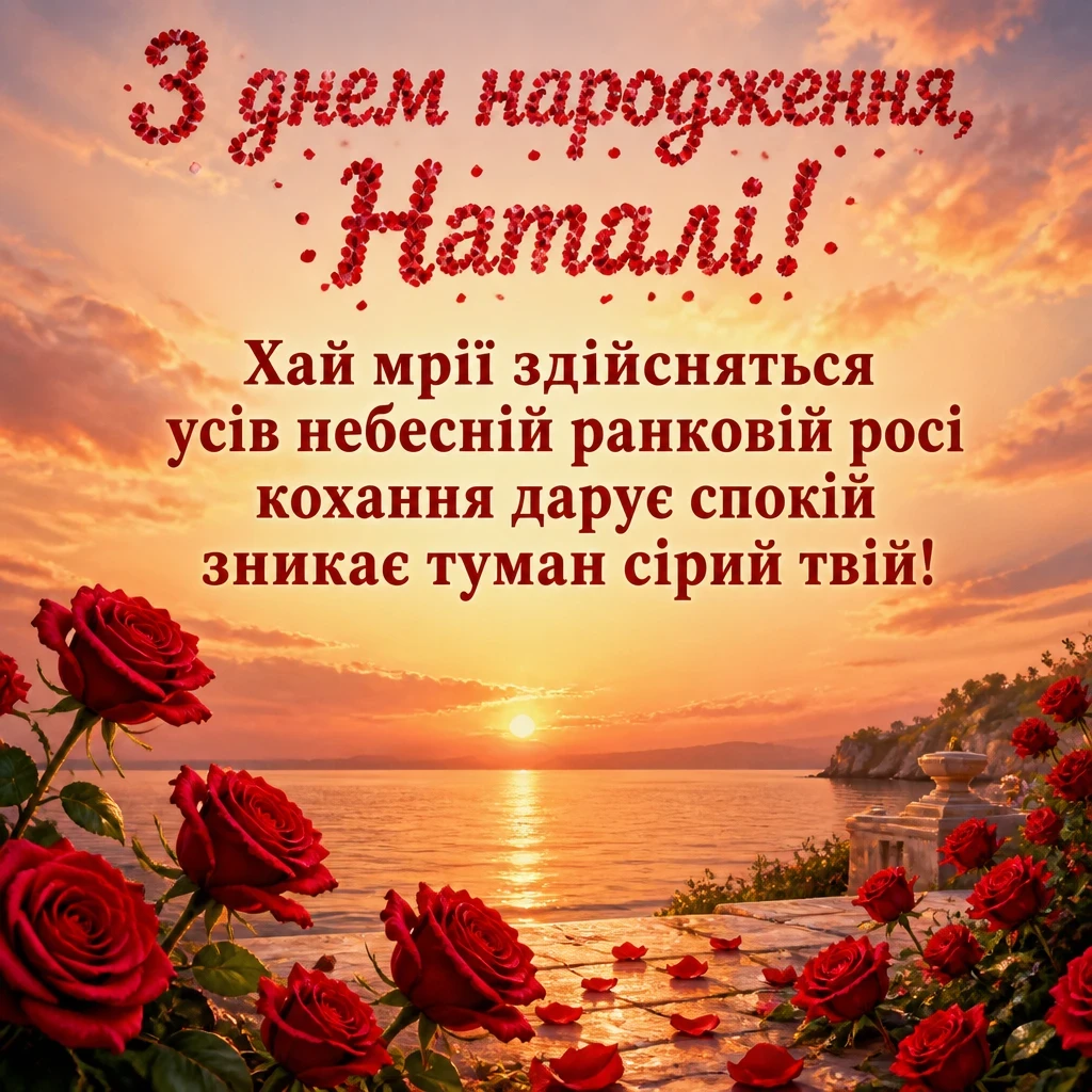 з днем народження наталі