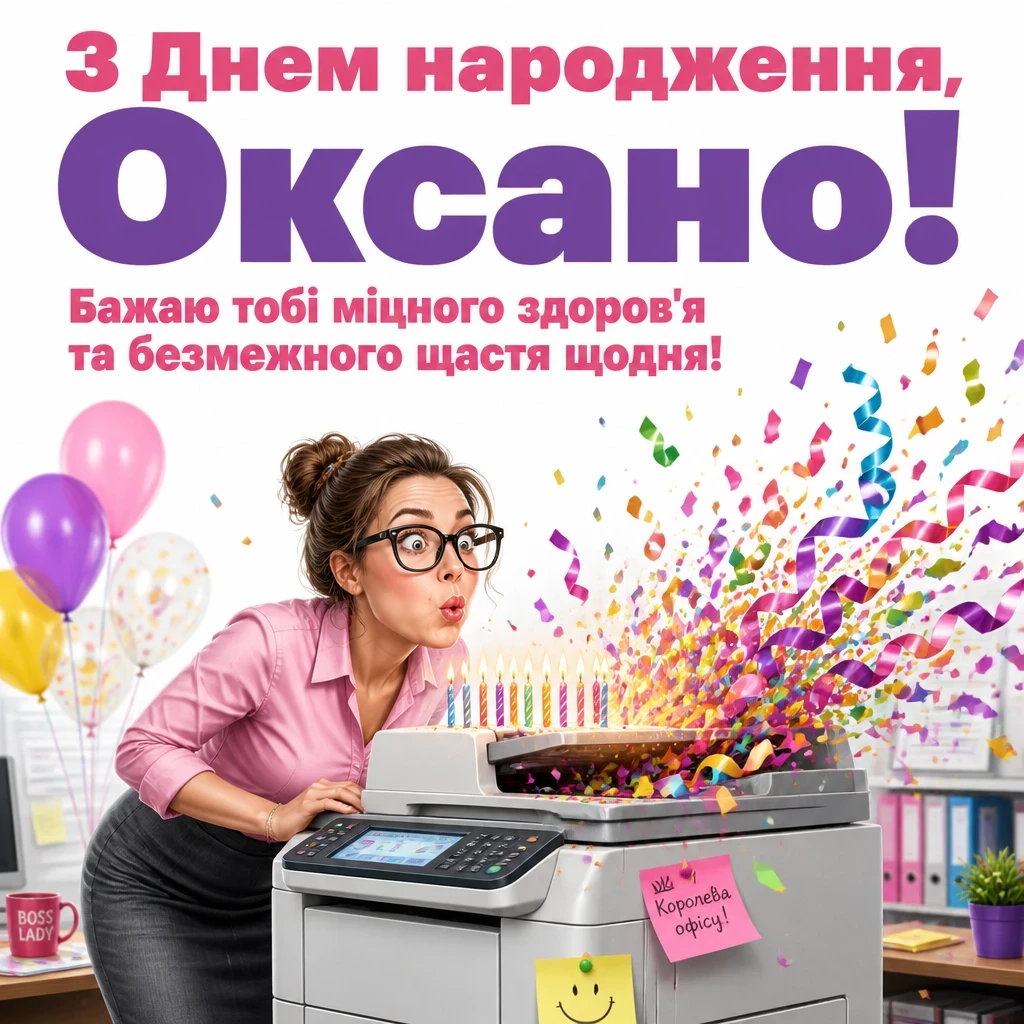 з днем народження оксана