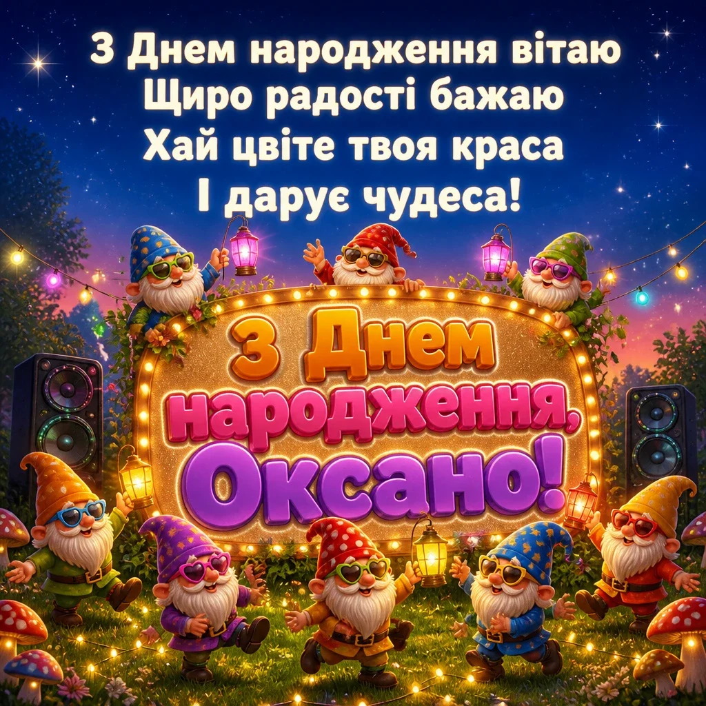 з днем народження оксана