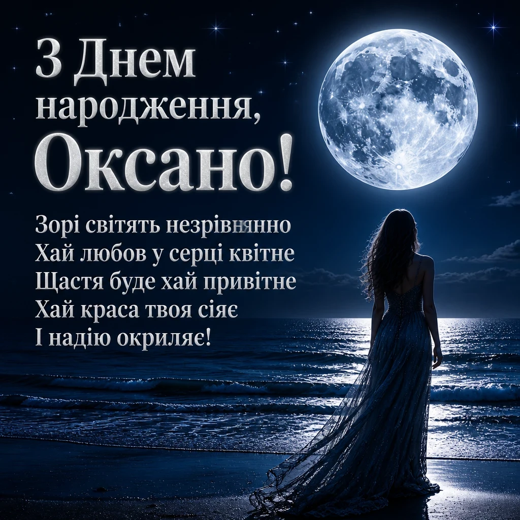 з днем народження оксана