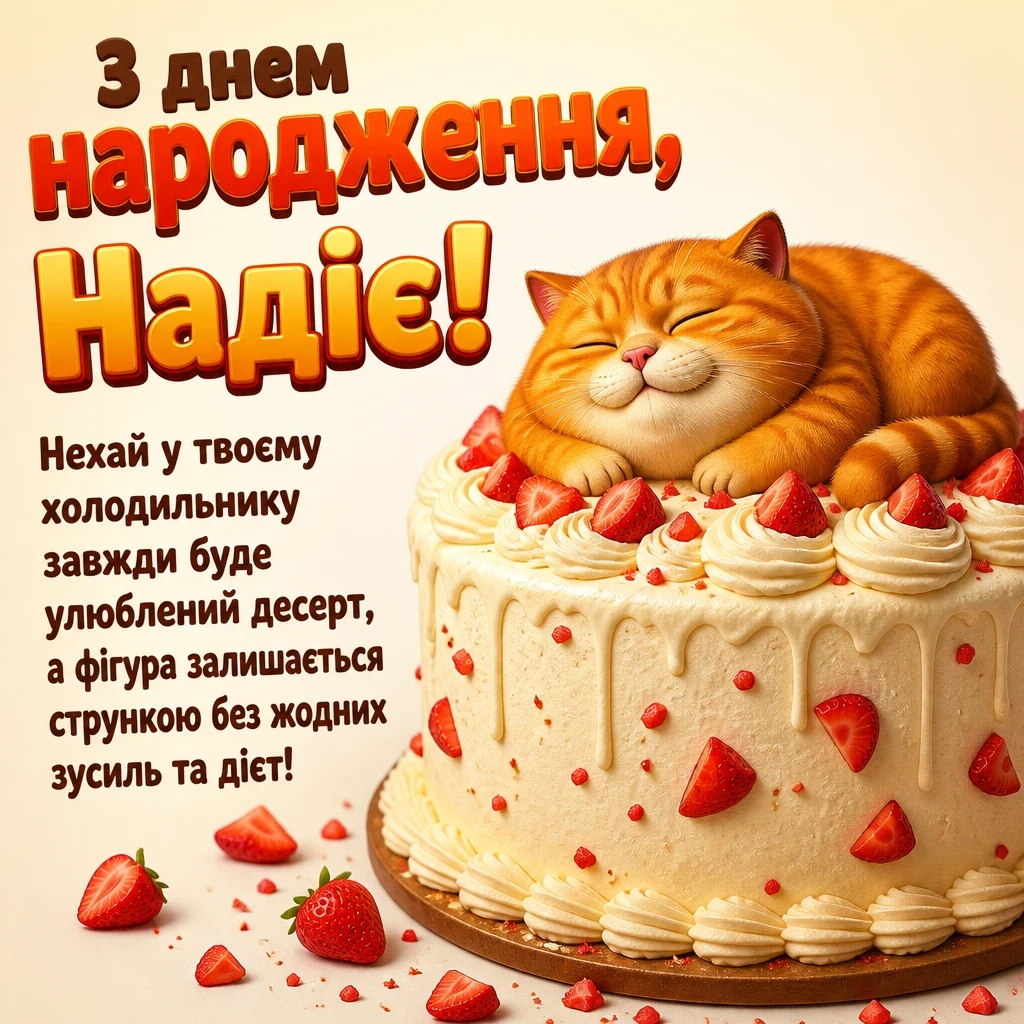 з днем народження надія