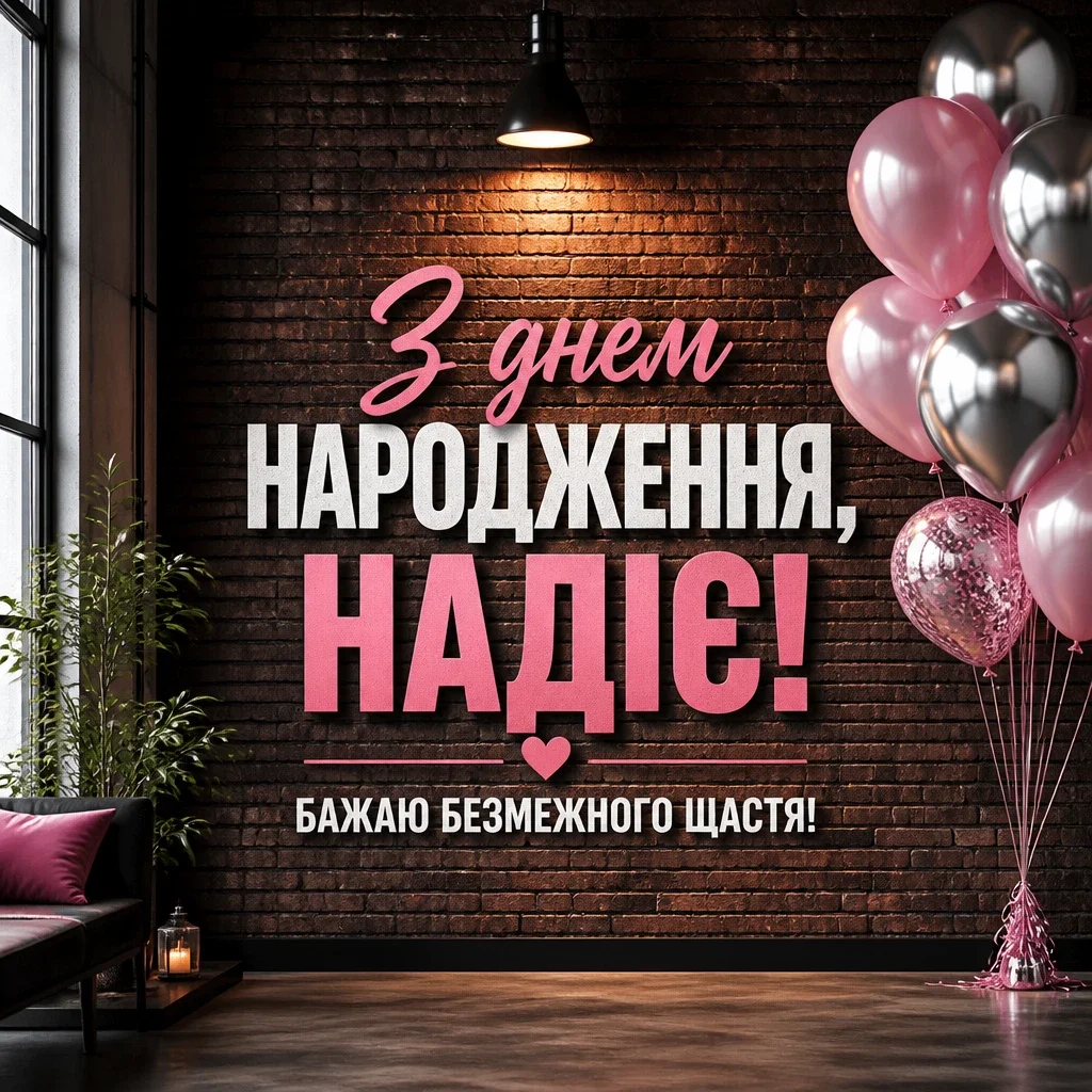 з днем народження надія