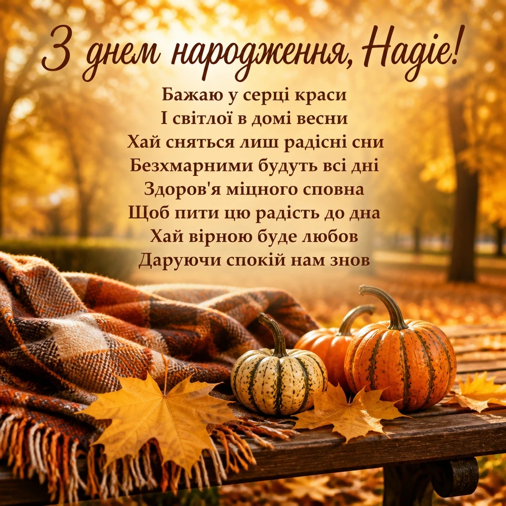 з днем народження надія
