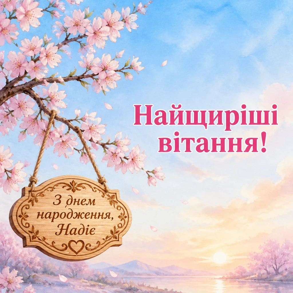 з днем народження надія