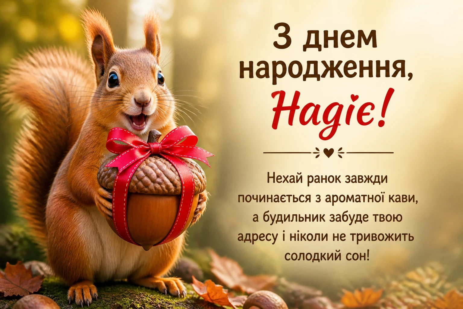 з днем народження надія