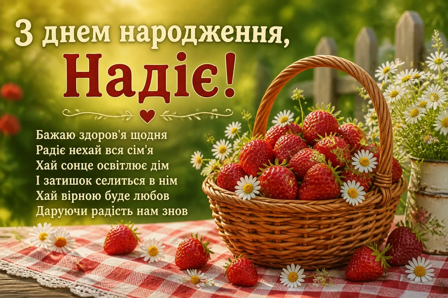 з днем народження надія