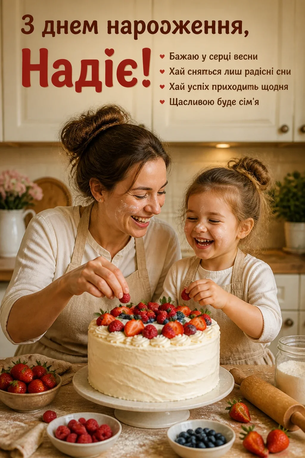 з днем народження надія