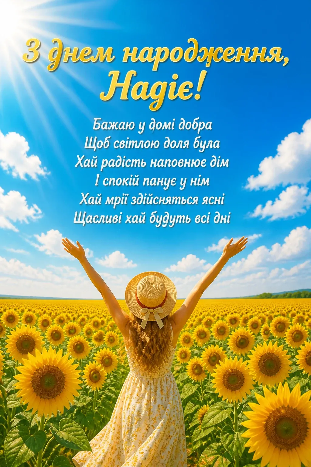 з днем народження надія