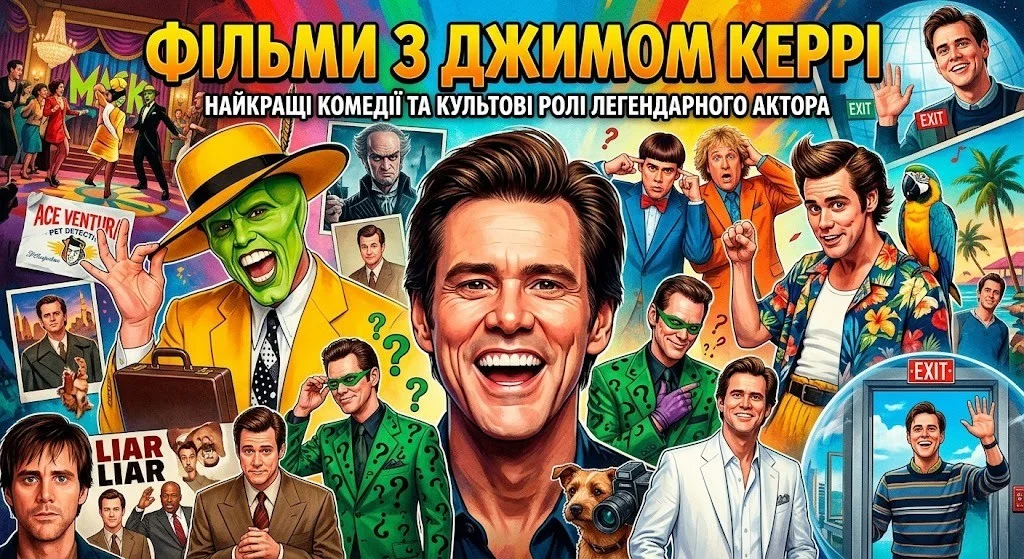 Топ фільмів з Джимом Керрі для гарного настрою