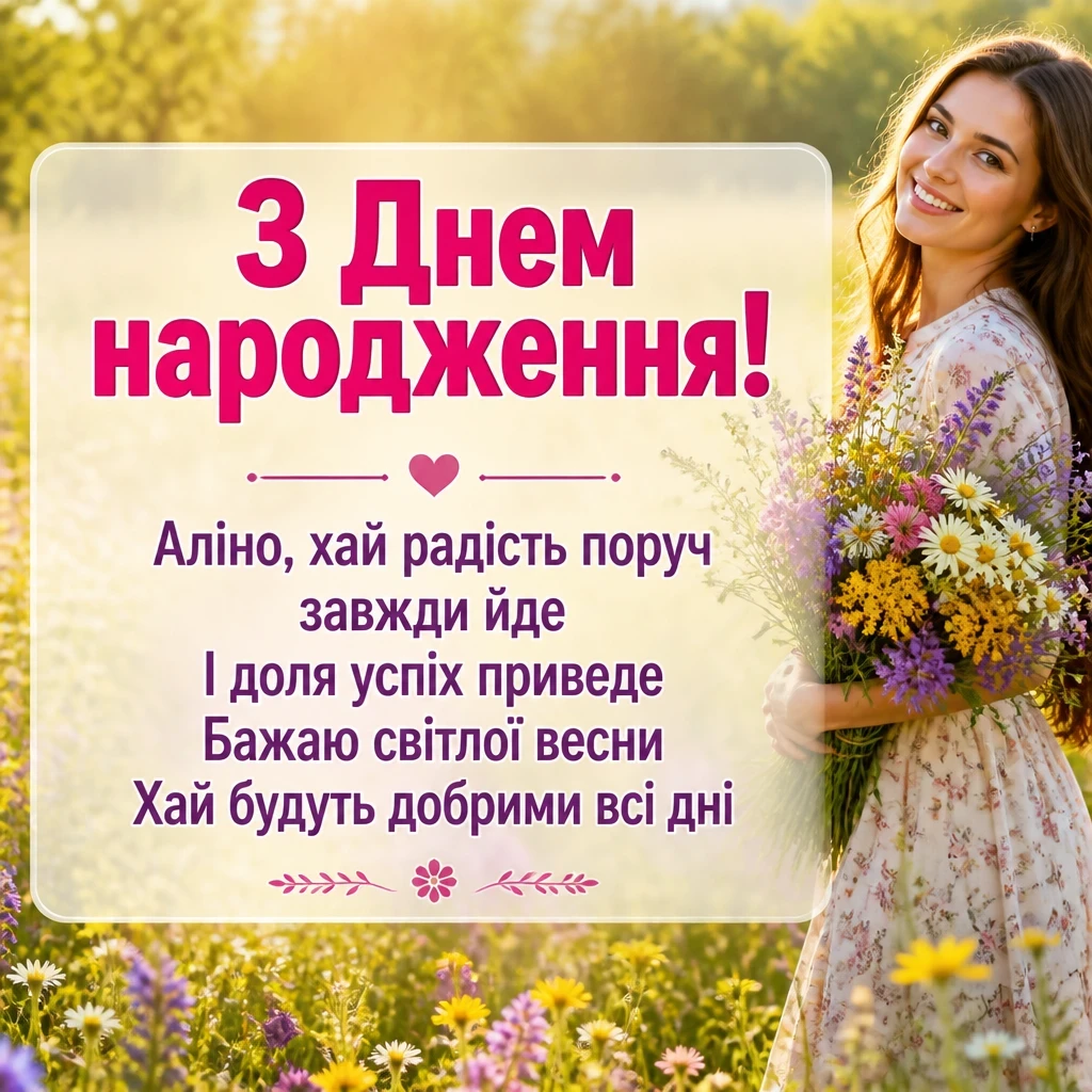 аліна з днем народження