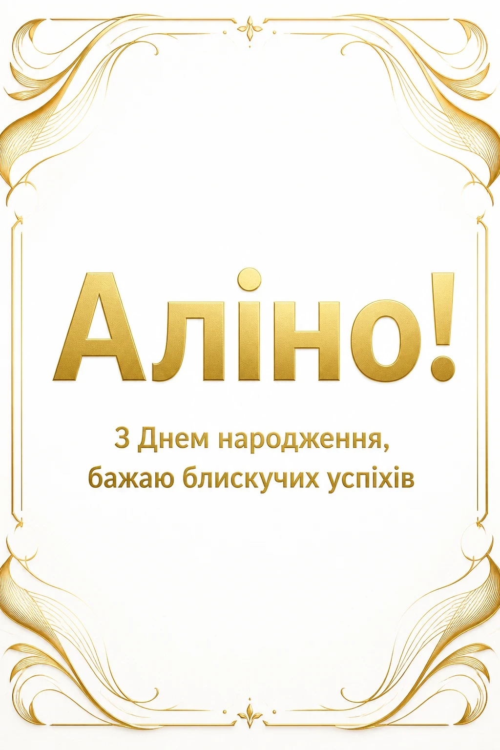 аліна з днем народження