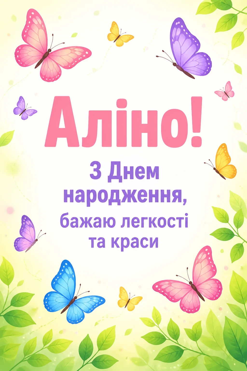 аліна з днем народження