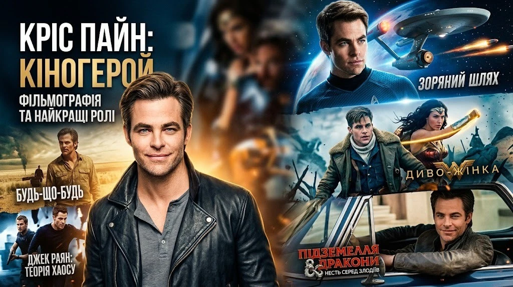 Усі фільми Кріса Пайна за рейтингом IMDb